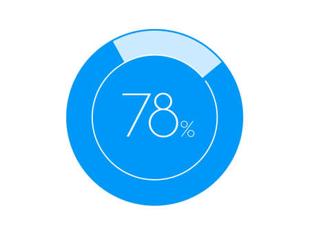 78% Percentage, 78 Percentage diagrams infographicのイラスト素材