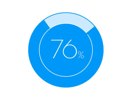 76% Percentage, 76 Percentage diagrams infographicのイラスト素材