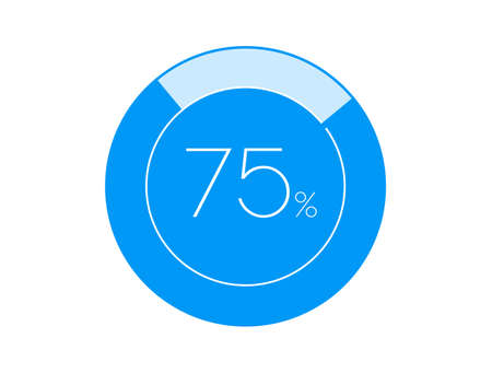 75% Percentage, 75 Percentage diagrams infographicのイラスト素材