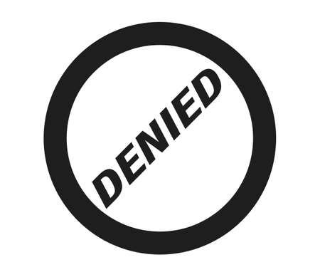 Denied stamp on the white backgroundのイラスト素材