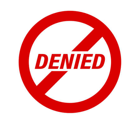 Denied prohibition vector icon, Deniedのイラスト素材