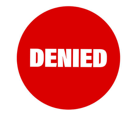 Rounded Denied on white backgroundのイラスト素材