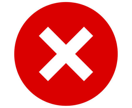 Cancel icon, Flat illustration of cancel vector icon, Denied sign symbol
