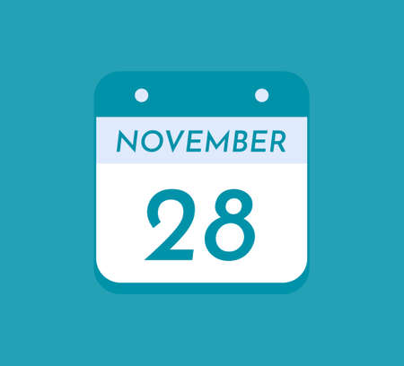 November 28 Single Day Calendar, 28 Novemberの素材 [FY310157249900 ...