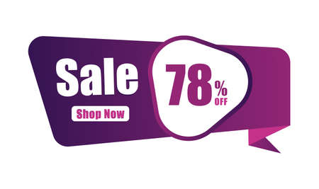 78% discount Sales banner, 78 percent Banners, New offer Discount sign bannerのイラスト素材