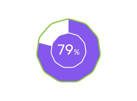 79 Percentage, 79% Percentage ready to use for web design, infographic or businessのイラスト素材
