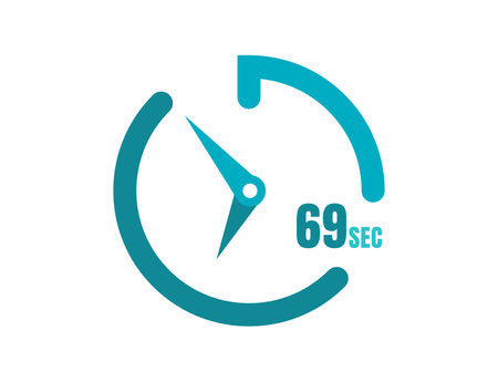 Timer 69 sec Simple icon design, 69 second timer clocks. 69 sec ...