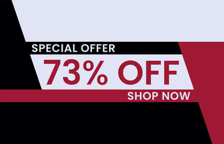 73% off Modern concept design. Sale banner template design, Big sale special offer. End of season...