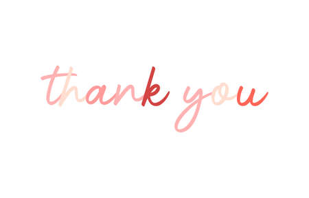 Thank you. Calligraphic typography. Vector illustrationのイラスト素材