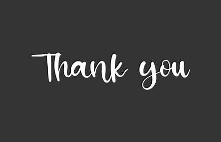 Thank you. Calligraphic typography Vector illustrationのイラスト素材