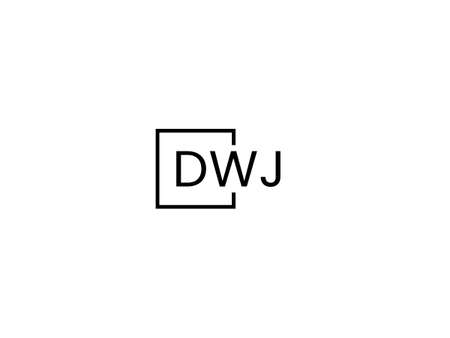 Initial letter dw logo or wd logo vector design template.のイラスト素材