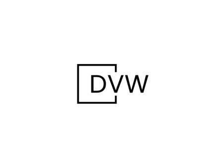 Dw logo design vector template. Dw letter logo design.のイラスト素材