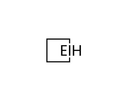 Initial Letter EH Logo Design Vector Template. Linked Letter EH Logo Designのイラスト素材