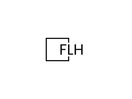 Initial letter fh logo or fh logo vector design template.のイラスト素材