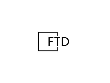 Initial Letter FD Logo or DF Logo Design Vector Template.のイラスト素材