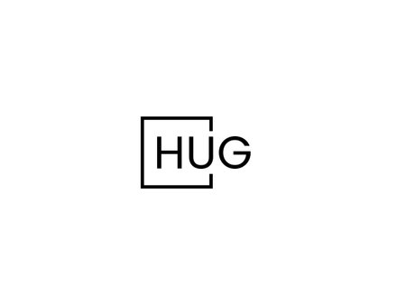 HUG Logo Design Vector Template. Initial Letter HUG Logo Designのイラスト素材