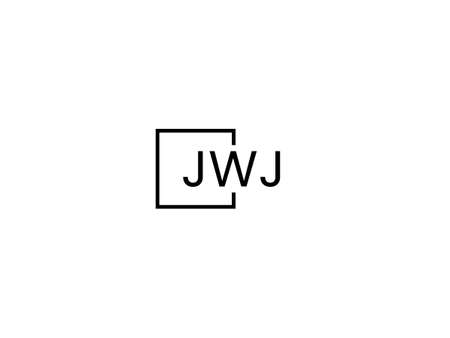 Initial letter jw logo or wj logo vector design template.のイラスト素材