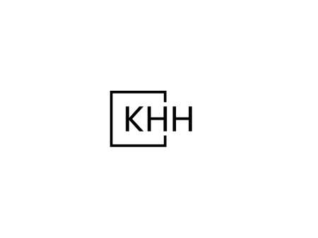 Initial Letter KH Logo Design Vector Template. Linked Letter KH Logo Designのイラスト素材