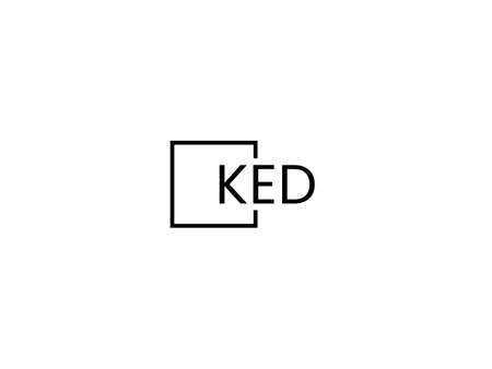 Initial Letter KED Logo Design Vector Template. Linked Letter KED Logo Designのイラスト素材