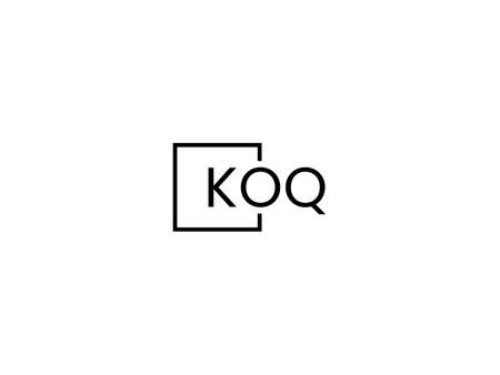 Initial letter kq logo or kq logo vector design template in black and whiteのイラスト素材