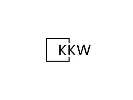 Initial letter kw logo or wk logo vector design template.のイラスト素材