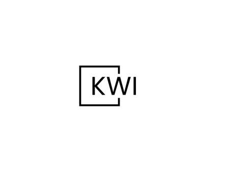 Initial letter kw logo or wk logo vector design template.のイラスト素材