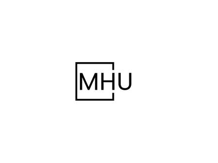 Initial Letter MU Logo Design Vector Template. Creative Abstract Letter MU Logo Designのイラスト素材
