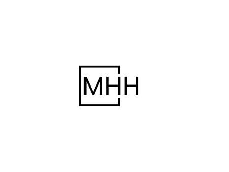 Letter MH logo design vector template. Linked letter MH logo design.のイラスト素材