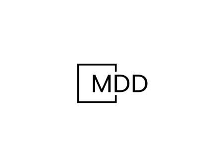 Initial Letter MD Logo Design Vector Template. Abstract Letter MD Logo Designのイラスト素材