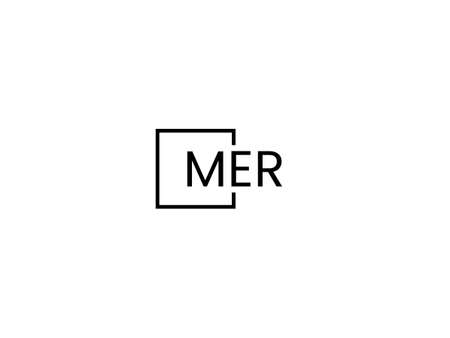 Initial Letter MER Logo Design Vector Template. Abstract Letter Mer Logo Designのイラスト素材