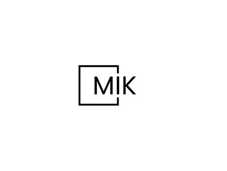 Initial Letter MK Logo Design Vector Template. Linked Letter MK Logo Designのイラスト素材