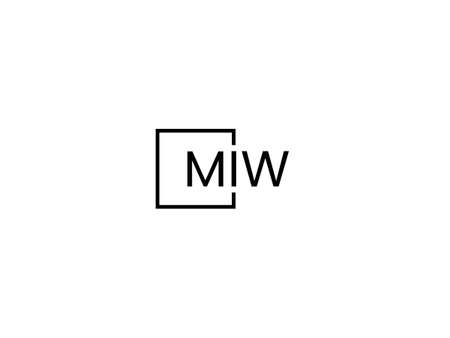 Initial Letter MW Logo Design Vector Template. Creative Abstract Letter MW Logo Designのイラスト素材