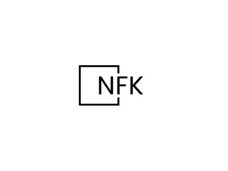 Initial letter nf logo or ff logo vector design template elementsのイラスト素材