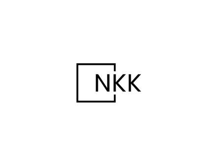 Initial letter nk logo or kk logo vector design template.のイラスト素材