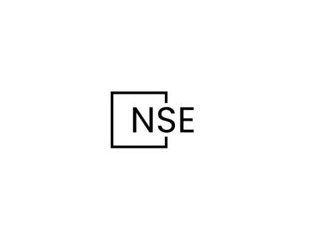 NSE Letter Logo Design Vector Template. Creative Letter NSE Logo Designのイラスト素材