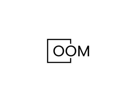 Initial letter om logo or ok logo vector design template in black and whiteのイラスト素材
