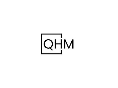 QM Letter Logo Design Vector Template. Initial Letter QM Logo Designのイラスト素材