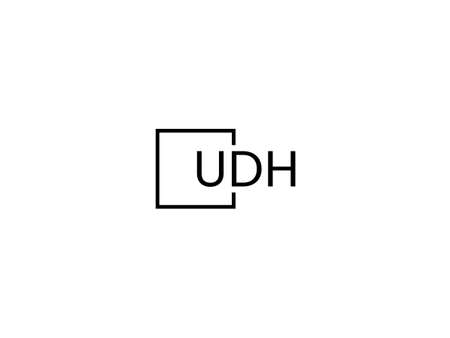 UH or UH logo design vector template. Initial Letter UH Logo Designのイラスト素材