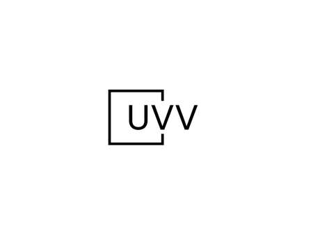 UV logo design vector template. Initial letter UV logo designのイラスト素材