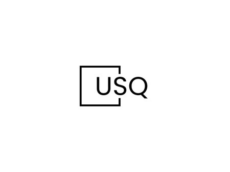 U S Q Logo Design Vector Template. Initial Letter U S Logo Designのイラスト素材