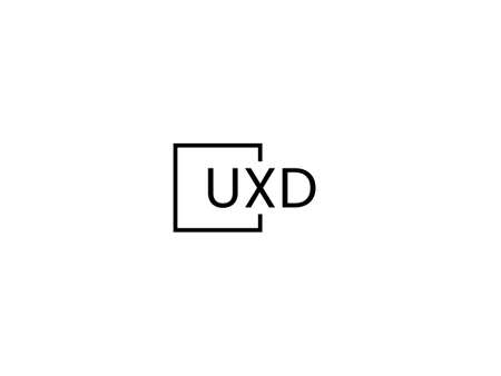 UX Letter Logo Design Vector Template. Initial Letter UX Logo Designのイラスト素材