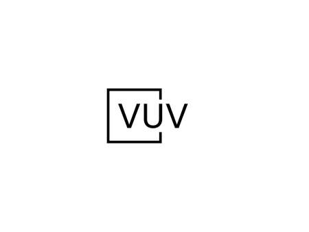 VU or VU logo design vector template. Initial letter VU logo designのイラスト素材