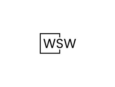 WSA Letter Logo Design Vector Template. Initial Letter WSA Logo Designのイラスト素材