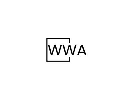 Initial letter wa logo or wa logo vector design template.のイラスト素材
