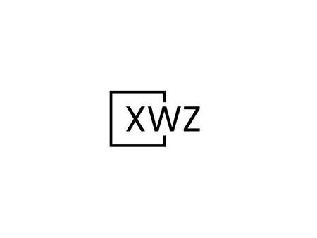 Initial letter xw logo or wx logo vector design template elementsのイラスト素材
