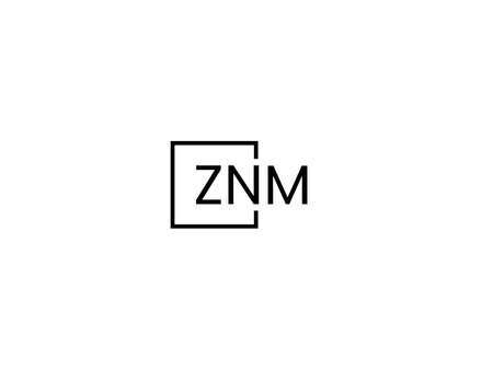 ZM or ZM Logo Design Vector Template. Initial Letter ZM Logo Designのイラスト素材
