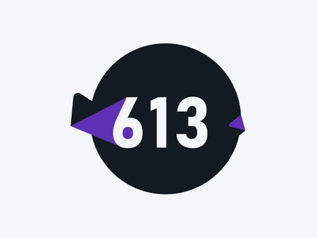 613 Number logo icon design vector image. Number logo icon design vector imageのイラスト素材
