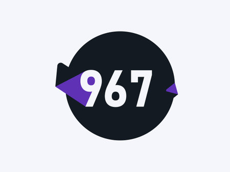 967 Number logo icon design vector image. Number logo icon design vector imageのイラスト素材
