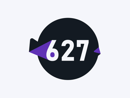 627 Number logo icon design vector image. Number logo icon design vector imageのイラスト素材