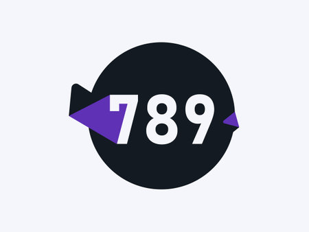 789 Number logo icon design vector image. Number logo icon design vector imageのイラスト素材